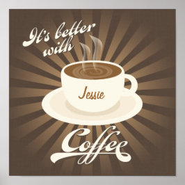 Retro Diner Poster beter met koffie