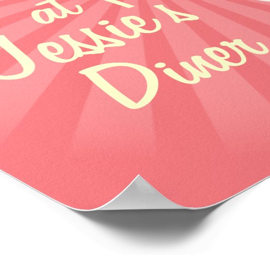 Retro Diner Poster Ice Cream Sundae (Hoek)