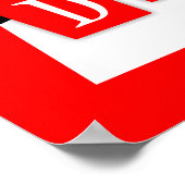 Retro Diner Red en Black Starburst Custom Kitchen Poster (Hoek)