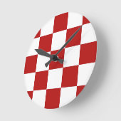 Retro Diner Red & White Checkers klokken  (Hoek)
