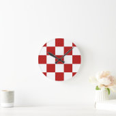 Retro Diner Red & White Checkers klokken  (Huis)