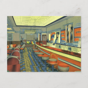 Retro diner, restaurant of bar Uitnodiging