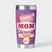 Retro Diner Sign Super Mam Geïsoleerde Drinkbeker (Achterkant)
