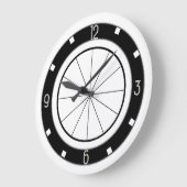 Retro Diner-Stijlkeuken (zwart-wit) Grote Klok (Hoek)