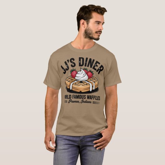 Retro Diner T-shirt – "JJ’s Diner World Famous War (Voorkant volledig)