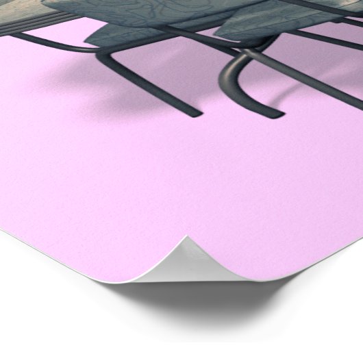 Retro Diner tafel en stoelen Poster (Hoek)