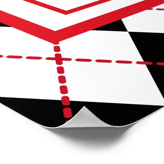 Retro Diner Teken Wall Art Poster (Hoek)