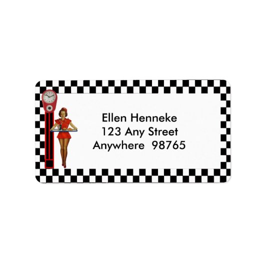 Retro Diner van 50 seconden Etiket (Voorkant)