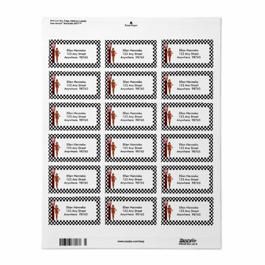 Retro Diner van 50 seconden Etiket (Full Sheet)