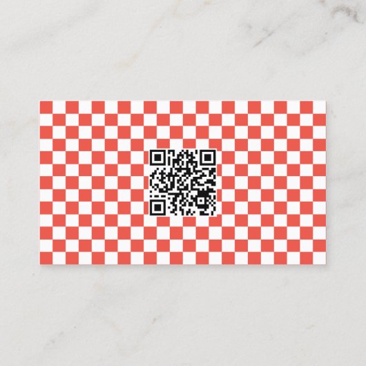 Retro Diner Visitekaartje (Achterkant)