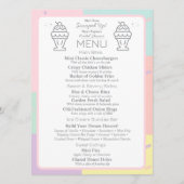 Retro Diner Vrijgezellenfeest Menu (Voorkant)