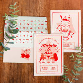 Retro Diner Wedding Invitation Kaart