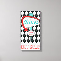 Retro dinerbord kitchen muur kunst
