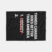 Retro Dingen Die Canada Better Doet Dan Usa Grap Fleece Deken (Voorkant (Horizontaal))