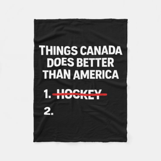 Retro Dingen Die Canada Better Doet Dan Usa Grap Fleece Deken (Voorkant)