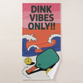 Retro Dink Vibes Only! Paddle sporthanddoek Badhanddoek