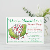 Retro Dinner Party Iceberg Lettuce Wedge Salad Kaart (Staand voorkant)