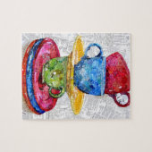 Retro Dinnerware collage Legpuzzel (Horizontaal)