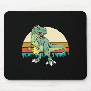 Retro Dino Dinosaur Golfer Cadeau T Rex Disc Golf  Muismat
