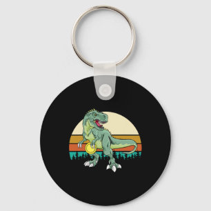 Retro Dino Dinosaur Golfer Cadeau T Rex Disc Golf  Sleutelhanger