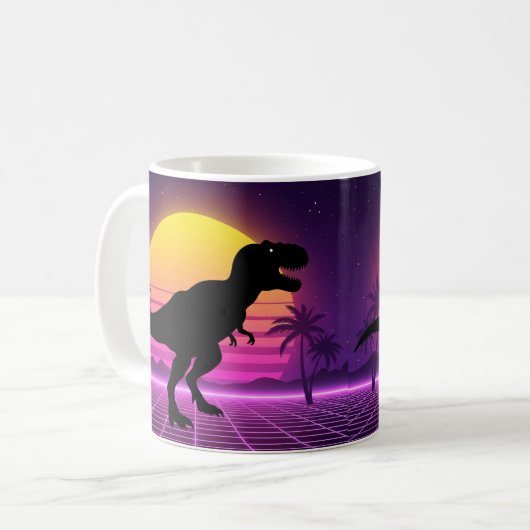 Retro Dino Vibes Koffiemok (Voorkant links)