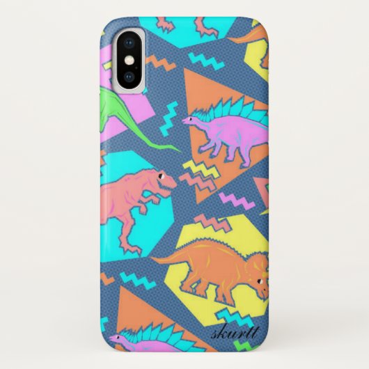 Retro Dinosaur 90s iPhone case (Achterkant)