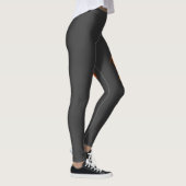 Retro Dinosaur Dode Verbrande Schedel in Vuur Leggings (Rechts)