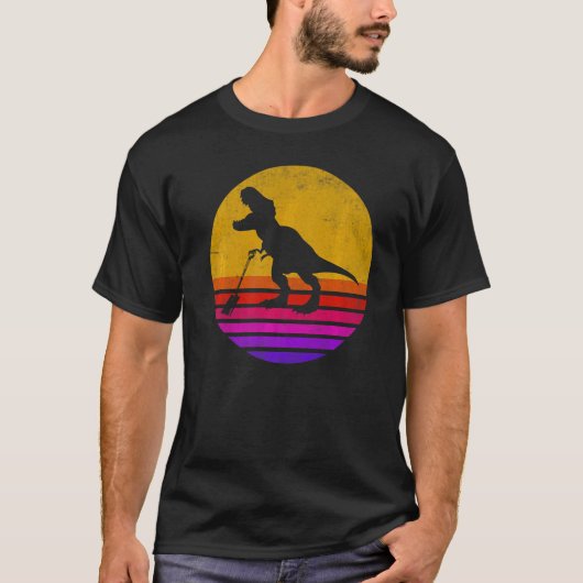 Retro Dinosaur en Spade T-shirt (Voorkant)