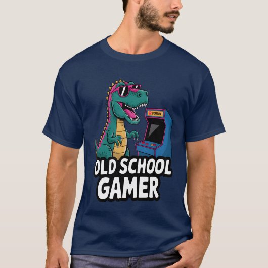 Retro Dinosaur Gamingee vintage vrienden T-shirt (Voorkant)