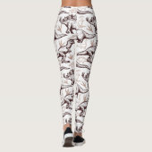 Retro Dinosaur Print Leggings (Achterkant)