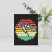 Retro Dinosaur Skull Dino Briefkaart (Staand voorkant)