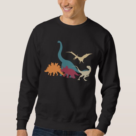 Retro Dinosaurs T-rex Boys Dino Fan Trui (Voorkant)