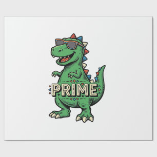 Retro Dinosaurus Zonnebril Prime Cartoon T-shirt_1 Cadeaupapier