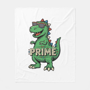 Retro Dinosaurus Zonnebril Prime Cartoon T-shirt_1 Fleece Deken
