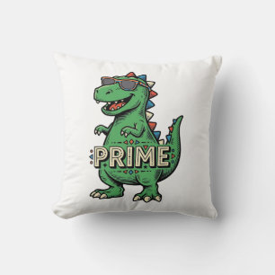 Retro Dinosaurus Zonnebril Prime Cartoon T-shirt_1 Kussen