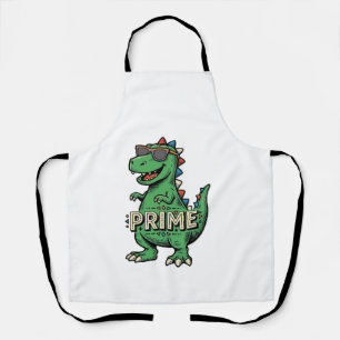Retro Dinosaurus Zonnebril Prime Cartoon T-shirt_1 Schort