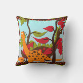 Retro Dinosaurussen Kussen (Achterkant)