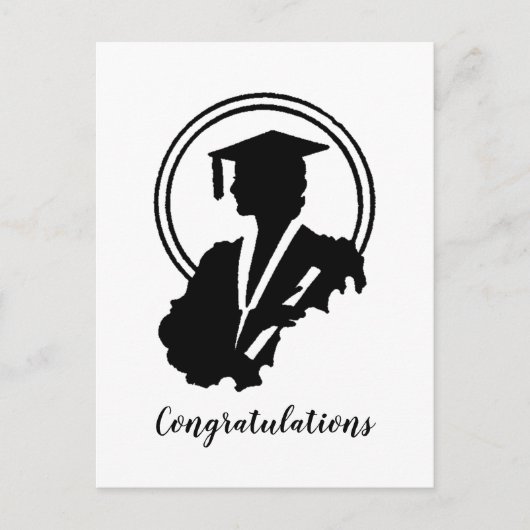 Retro Diploma Uitgereikt Gefeliciteerd Briefkaart (Voorkant)