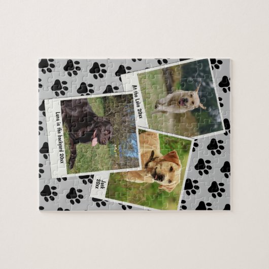  Retro Direct 3-foto-Lijst Pet Afdrukken Legpuzzel (Horizontaal)