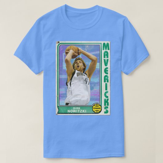 Retro Dirk Nowitzki Trading d T-shirt (Design voorkant)
