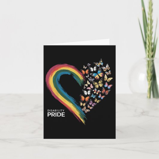 Retro Disability Pride Flag Disabled Pride Maand A Kaart (Voorkant)