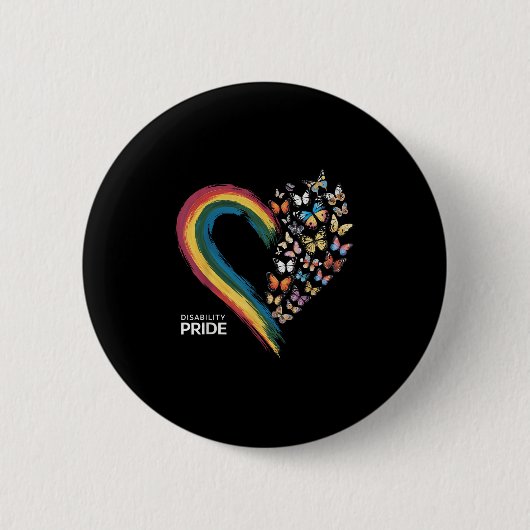 Retro Disability Pride-vlag Disabled Pride-maand A Ronde Button 5,7 Cm (Voorkant)