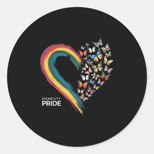 Retro Disability Pride-vlag Disabled Pride-maand A Ronde Sticker (Voorkant)