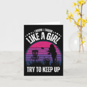 Retro Disc Golf Design voor Dames Meisjes Disc Gol Kaart (Gele Bloem)