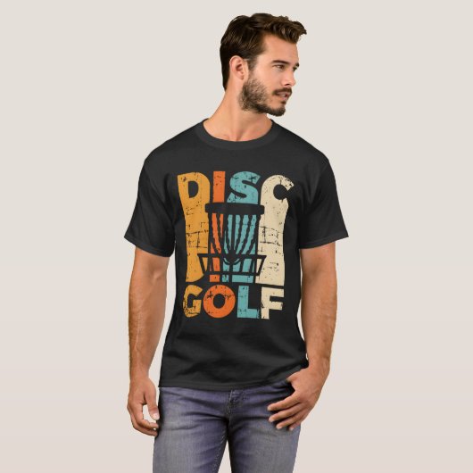 Retro Disc Golf Disc Golfer Gift Disc Golf T-shirt (Voorkant volledig)