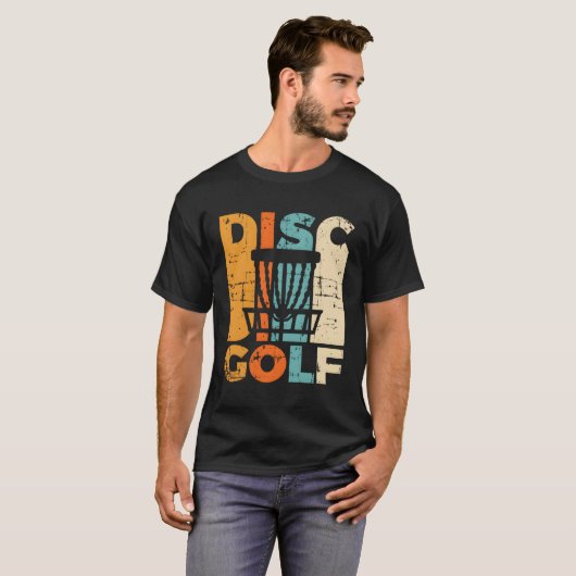 Retro Disc Golf  Disc Golfer Gift Disc Golf T-shirt (Voorkant volledig)