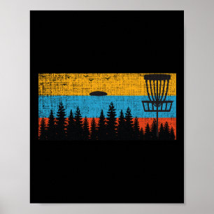 Retro Disc Golf Frolf Frisbee Vintage 70s 80s Stij Poster