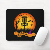 Retro Disc Golf Halloween Kerkhof Enge Disc Golfer Muismat (Met muis)