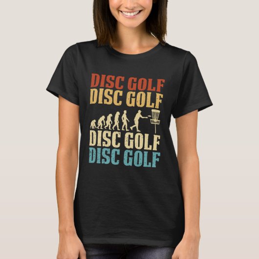 Retro Disc Golf Player Golfing Lover Golfer Sports T-shirt (Voorkant)