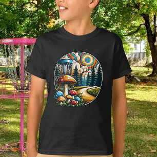Retro Disc Golf Psychedelic AI Art T-shirt